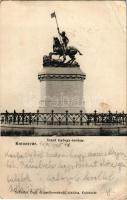 1905 Kolozsvár, Cluj; Szent György szobor. Schuster Emil kiadása / Saint George statue, monument (EB)