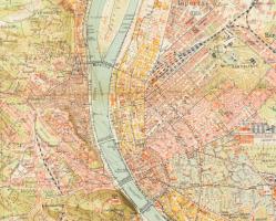 1919 Kogutowicz Manó: Budapest székesfőváros térképe, VIII. kiadás, 1:25.000, Bp., Magyar Földrajzi ...
