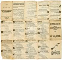 1931 Székesfővárosi Autóbuszüzem térképes tájékoztatója az autobuszvonalakról, 1931. május hó, M. Ki...