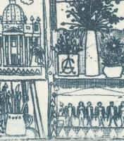 Gross Arnold (1929-2015): A Spanyol Lépcső Rómában. Ofszet nyomat, papír, jelzett a nyomaton. Az 197...