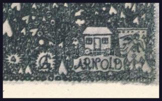 Gross Arnold (1929-2015): Emlékek kertje. Ofszet nyomat, papír, jelzett a nyomaton. Az 1973-ban megj...