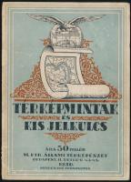 1930 Térképminták és kis jelkulcs. Bp., M. Kir. Állami Térképészet, 16 p. Fekete-fehér és színes térképekkel illusztrált. Kiadói tűzött papírkötés, kissé kopott borítóval.