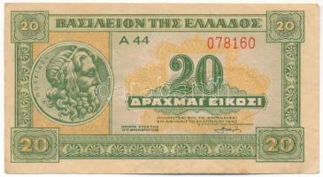 Görögország 1940. 20Dr T:F folt Greece 1940. 20 Drachmai C:F spot Krause P#315