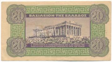 Görögország 1940. 20Dr T:F folt
Greece 1940. 20 Drachmai C:F spot
Krause P#315