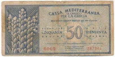 Görögország / Olasz megszállás DN (1941) 50Dr T:VG folt, kis szakadások
Greece / Italian Occupation...