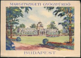 1930-1940 Gönczi-Gebhardt Tibor (1902-1994): Margitszigeti Gyógyfürdő Budapest / Hotel Palatinus Margitszigeti Szanatórium, Bp., Klösz-ny., 4 p.