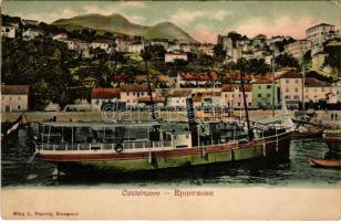 Herceg Novi, Castelnuovo; port, steamship. Milos L. Popovic (EK)