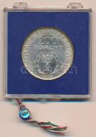 1976. 200Ft Ag "II. Rákóczi Ferenc" plombált MNB tokban T:BU patina 
Adamo EM56