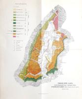 [Térkép] Zsibó környékének (Szilágy megye) geologiai térképe. Telegdi-Roth Lajos munkája Hofmann Károly 1878. évi részletes felvétele nyomán. Mérték: 1 : 75.000. Budapest, [1895]. Kogutowicz és Társa - Magyar Földrajzi Intézet. Színes térkép, mérete 380x330 mm egy 450x380 mm méretű térképlapon. Színes dokumentumunk a Szamos középső folyása menti, dombvidéki Zsibó városának és környékének 1878. évi geológiai felvétele nyomán készült földtani térkép. Zsibó környékén 1886 körül az Egyesült Államokat megjárt erdélyi feltaláló, Puskás Tivadar kezdeményezésére petróleumkutatás indult. Bár a kutatás nem váltotta be a hozzá fűző reményeket, az 1890-es években a Zsibó környéki területnek is elkészült részletes geológiai térképe, a vidék kőzettani összetételének színkódolt adatolásával, a fúró-lyukak és a fúrásra ajánlott pontok, valamint a hegy- és vízrajz, a település- és közlekedéshálózat részleteivel. Térképünk Telegdi Róth Lajos geológus szaktanulmányához készült, mely a Földrajzi Intézet 1895. évi évkönyvének 5. füzetében jelent meg. Jó állapotú térkép, hajtogatva.