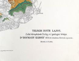 [Térkép] Zsibó környékének (Szilágy megye) geologiai térképe. Telegdi-Roth Lajos munkája Hofmann Kár...