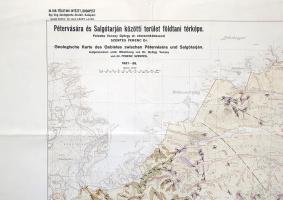 [Térkép] Pétervására és Salgótarján közötti terület földtani térképe. Felvette Vecsey György közremű...