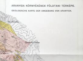 [Térkép] Aranyida környékének földtani térképe. Geologische Karte der Umgebung von Aranyida. Mérték:...