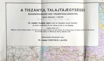 [Térkép] A Tiszántúl talajtájegységei. Szerkesztette: madari Kreybig Lajos. Mértéke: 1 : 200,000. Bo...