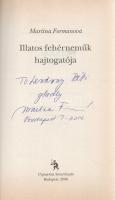 Formanová, Martina:  Illatos fehérneműk hajtogatója. Fordította V. Detre Zsuzsa. (Dedikált.) Budapest, 2006. Ulpius-ház Könyvkiadó (Kaposvári Nyomda Kft.) 221 + [3] p. Egyetlen magyar kiadás. Dedikált: ,,To Lendvay Béla gladly, Martina Formanová. Budapest 7. 2006". A fülszöveg szerint kötetünk önéletrajzi ihletésű regény Martina Formanová csehszlovák közhíresség - Karel Gott sanzonénekes egykori barátnője, illetve Milos Forman filmrendező felesége - tollából. Fűzve, színes, illusztrált kiadói borítóban. Jó példány.