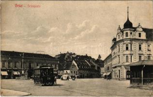 Graz (Steiermark), Griesplatz / square, tram (r)