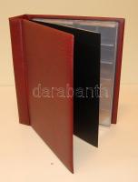 Lindner Multi Collect gyűrűs album, bordó színben, 20db albumlappal, összesen 672 férőhellyel! 42mm (15 fh.) 4x, 34mm (24fh.) 4x, 27mm (35fh.) 4x, 20mm (54fh) 4x, klf mérethez 40fh-es 4x, originál csomagolásban!
