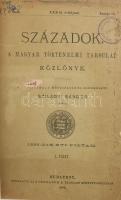 1896 Századok. A Magyar Történelmi Társulat közlönye. Szerk.: Szilágyi Sándor. XXX. évf. 1-10. füzet. Teljes. Bp., Athenaeum, 868+VIII+869-958 p. Átkötött modern félvászon-kötésben, volt könyvtári példány. Körbevágva.