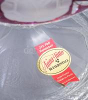 Anna Hütte ólomkristály kínáló kínáló tál, hibátlan d: 17,5 cm m: 18 cm