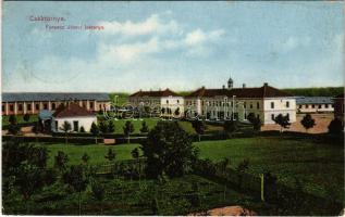 1915 Csáktornya, Cakovec; Ferenc József laktanya. Fischel Fülöp (Strausz Sándor) kiadása / K.u.K. military barracks (EK)