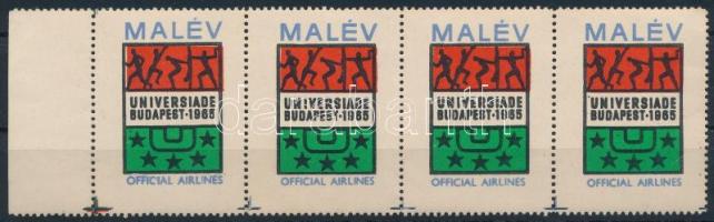 1965 MALÉV / Universiade reklámbélyeg négyescsík