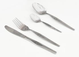 Retro 24 részes evőeszköz készlet, kopott dobozában