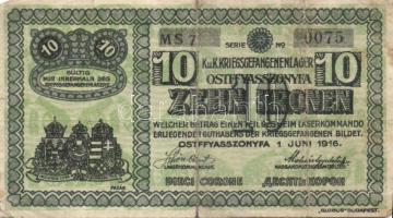 Ostffyasszonyfa/hadifogolytábor 1916. 10K T:III/IV