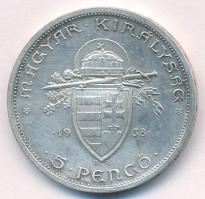 1938. 5P Ag "Szent István" T:XF felületi karcok Adamo P8.1