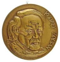 Tőrös Gábor (1934-2021) 1985. "Kodály Zoltán" bronz emlékplakett (130 mm) T:AU pereme felül lyukasztva