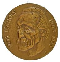 Tőrös Gábor (1934-2021) "Kós Károly" Bronz emlékplakett (120 mm) T:AU pereme felül lyukasztva