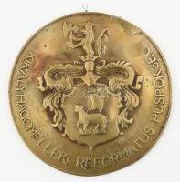 Tőrös Gábor (1934-2021) "Királyhádómelléki református püspökség" Bronz emlékplakett (170 mm) T:AU pereme felül lyukasztva