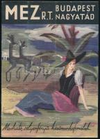 cca 1930-1940 MEZ R.T. Budapest-Nagyatád cérnagyár színes képekkel illusztrált reklámprospektusa, tűzött papírkötés, kissé viseltes, 12 p.