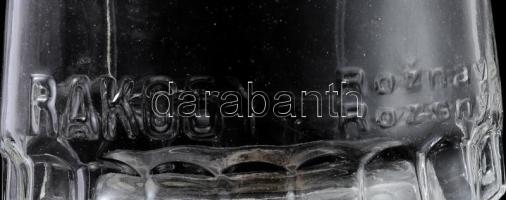 cca 1930 Rákosy Rozsnyó likőrös üveg, feliratos 23 cm, hibátrlan