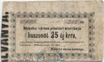 Miskolc 1860. 25kr T:III