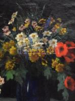 Molnár Z. János (1880-1960): Csendélet. Olaj, fa, jelezve balra lent. Dekoratív fakeretben, 63x50 cm