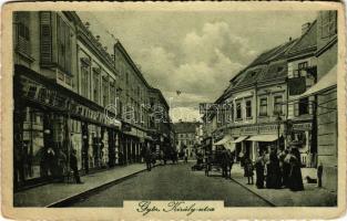 1916 Győr, Király utca, Nagy Sándor kávébehozatala, üzletek (EK)