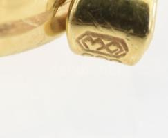 Arany (Au) 14K szív alakú képtartó medál, jelzett, 2×2,5 cm, nettó: 2,8 g