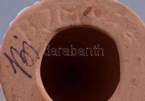 Bokros Júlia (1931-): Tálas lány. Jelzett, kopással, m: 13 cm