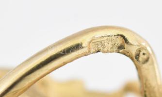 Arany (Au) 14K magyar címer medál, jelzett, 2,2×1 cm, nettó: 1 g