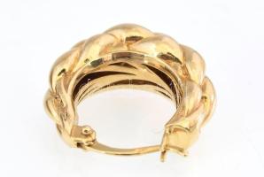 Arany (Au) 14K mintás fülbevalópár, jelzett, d: 1,9 cm, nettó: 5 g