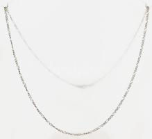 Ezüst(Ag) figaro nyaklánc, jelzett, h: 50 cm, nettó: 3 g