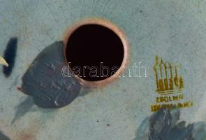 Zsolnay eozin mázas dzsámi, jelzett, kis mázhibával, m: 14 cm