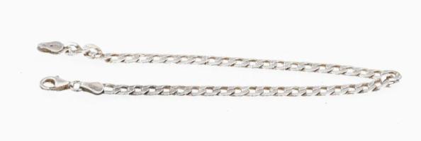 Ezüst(Ag) lapos pancer karkötő, jelzett, h: 19,5 cm, nettó: 2,7 g