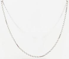 Ezüst(Ag) fantázia figaro nyaklánc, jelzett, h: 50 cm, nettó: 3,9 g