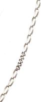 Ezüst(Ag) fantázia figaro nyaklánc, jelzett, h: 50 cm, nettó: 3,9 g