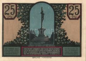 Német Birodalom/Weimari Köztársaság/Striegau 1921. 25Pf(2x)+50Pf(2x)+75Pf(2x) 6klf db, teljes sor T:...