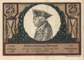 Német Birodalom/Weimari Köztársaság/Striegau 1921. 25Pf(2x)+50Pf(2x)+75Pf(2x) 6klf db, teljes sor T:...