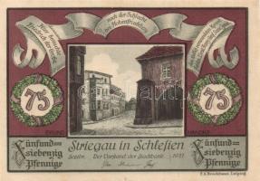 Német Birodalom/Weimari Köztársaság/Striegau 1921. 25Pf(2x)+50Pf(2x)+75Pf(2x) 6klf db, teljes sor T:...