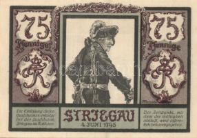 Német Birodalom/Weimari Köztársaság/Striegau 1921. 25Pf(2x)+50Pf(2x)+75Pf(2x) 6klf db, teljes sor T:...