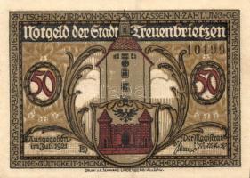 Német Birodalom/Weimari Köztársaság/Treuenbrietzen 1921. 50Pf(6x)6klf db, teljes sor T:I