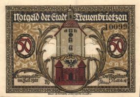 Német Birodalom/Weimari Köztársaság/Treuenbrietzen 1921. 50Pf(6x)6klf db, teljes sor T:I